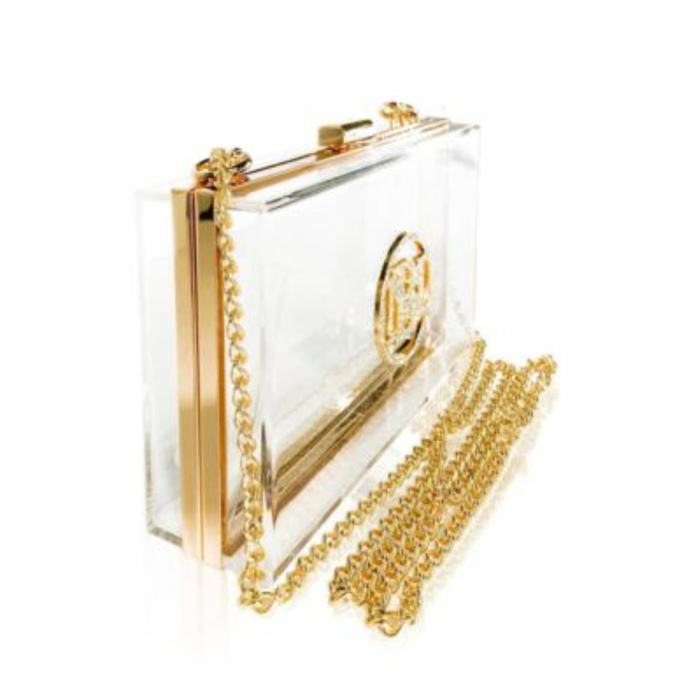 Badgley Mischka Brand Transparent Evening Clutch - Picture 4 of 8